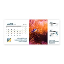 Calendrier chevalet support de téléphone Supra (22,8x10,3 cm)  - Océan