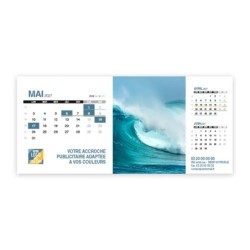 Calendrier chevalet support de téléphone Supra (22,8x10,3 cm)  - Océan
