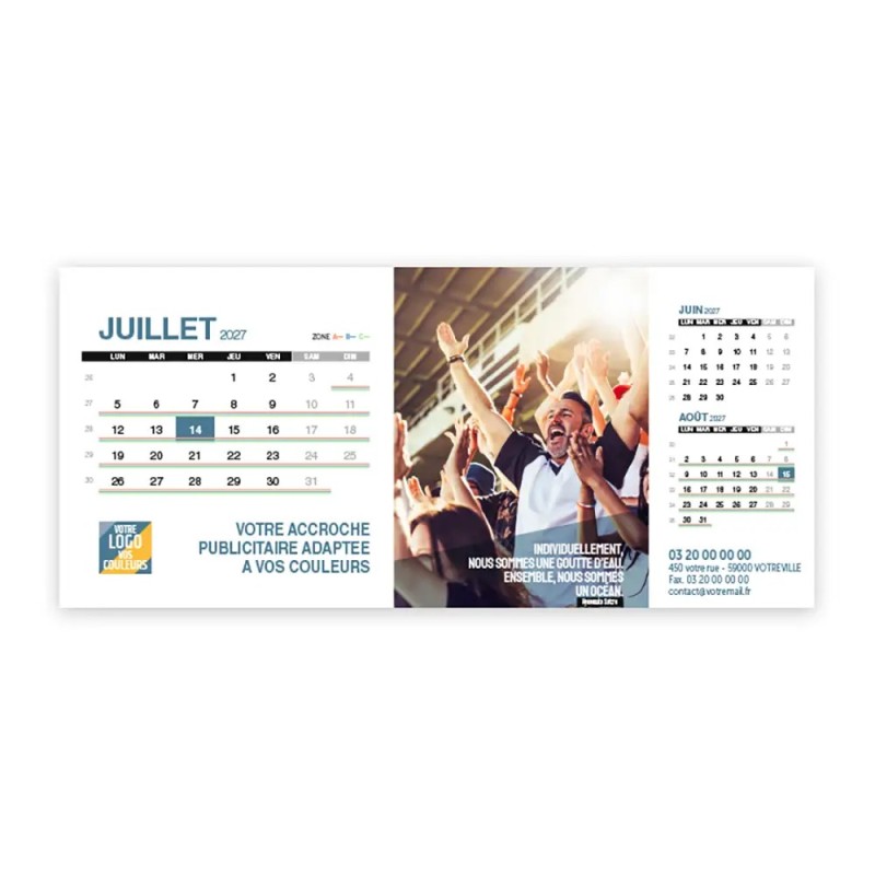 Calendrier chevalet support de téléphone Supra (22,8x10,3 cm)  - Citations sport