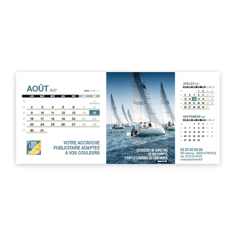Calendrier chevalet support de téléphone Supra (22,8x10,3 cm)  - Citations sport