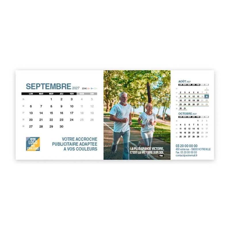 Calendrier chevalet support de téléphone Supra (22,8x10,3 cm)  - Citations sport