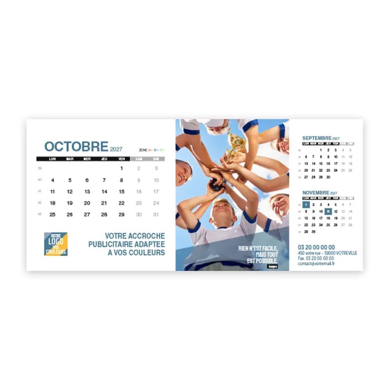 Calendrier chevalet support de téléphone Supra (22,8x10,3 cm)  - Citations sport