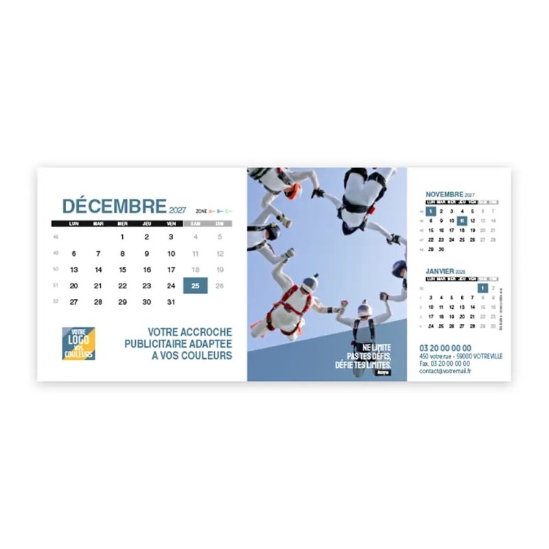 Calendrier chevalet support de téléphone Supra (22,8x10,3 cm)  - Citations sport