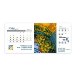 Calendrier chevalet support de téléphone Supra (22,8x10,3 cm)  - Vue du ciel