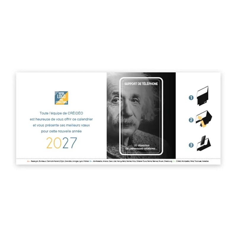 Calendrier chevalet support de téléphone Supra (22,8x10,3 cm)  - Citations 2