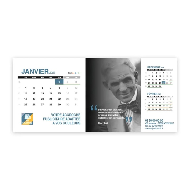 Calendrier chevalet support de téléphone Supra (22,8x10,3 cm)  - Citations 2