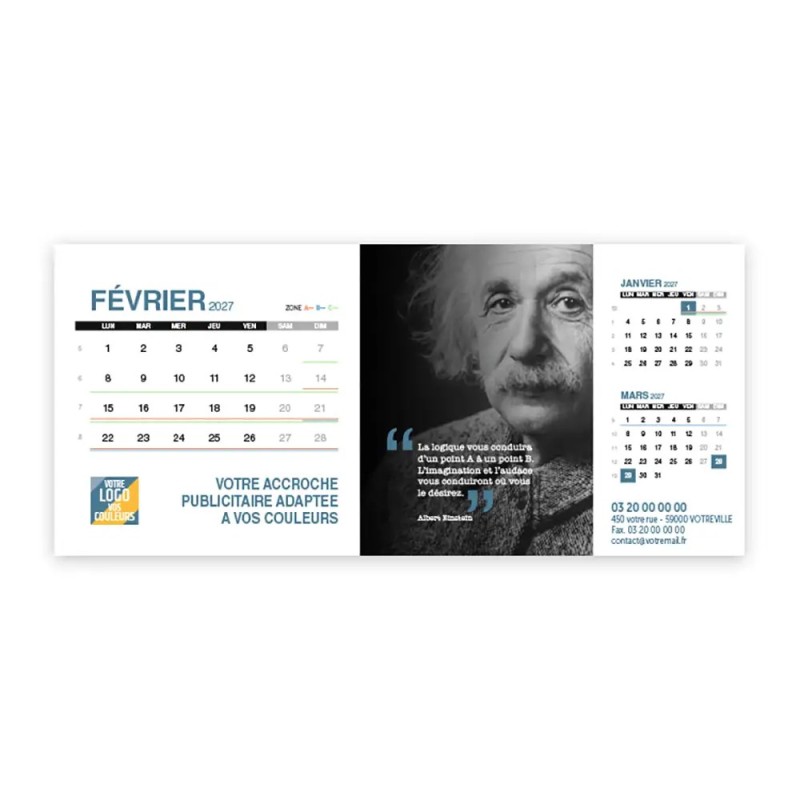 Calendrier chevalet support de téléphone Supra (22,8x10,3 cm)  - Citations 2