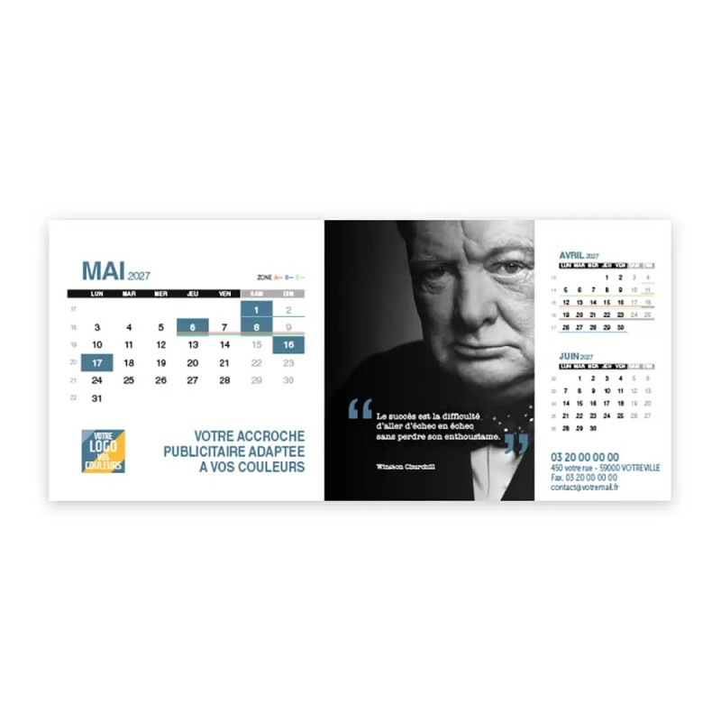 Calendrier chevalet support de téléphone Supra (22,8x10,3 cm)  - Citations 2