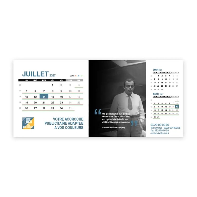 Calendrier chevalet support de téléphone Supra (22,8x10,3 cm)  - Citations 2