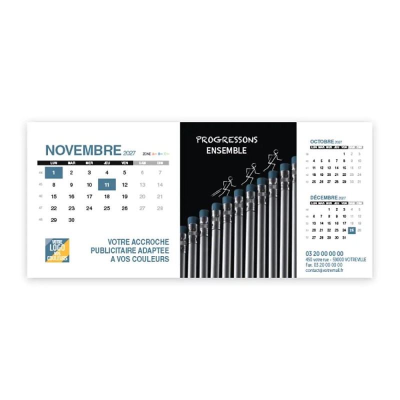 Calendrier chevalet support de téléphone Supra (22,8x10,3 cm)  - Business