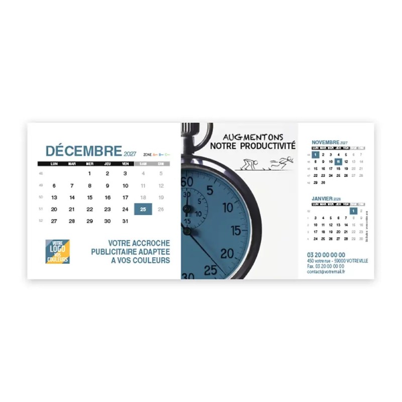 Calendrier chevalet support de téléphone Supra (22,8x10,3 cm)  - Business