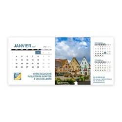 Calendrier chevalet support de téléphone Supra (22,8x10,3cm)  - Villages de France
