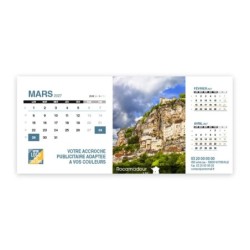 Calendrier chevalet support de téléphone Supra (22,8x10,3cm)  - Villages de France