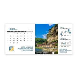 Calendrier chevalet support de téléphone Supra (22,8x10,3cm)  - Villages de France