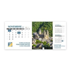 Calendrier chevalet support de téléphone Supra (22,8x10,3cm)  - Villages de France