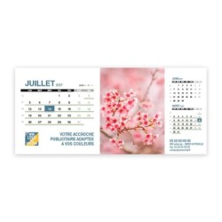 Calendrier chevalet support de téléphone Supra (22,8x10,3cm)  - Zoom Nature