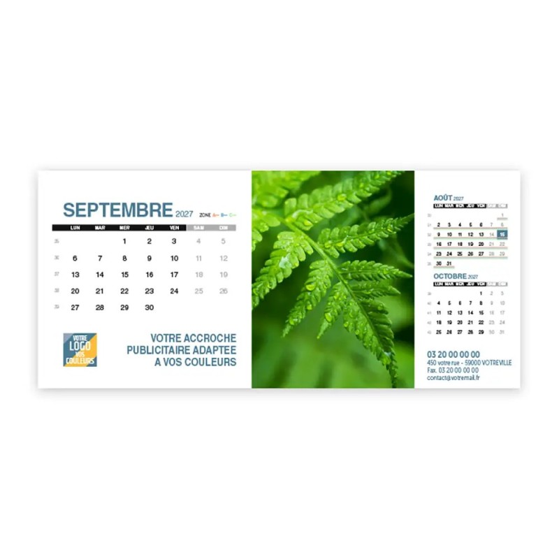 Calendrier chevalet support de téléphone Supra (22,8x10,3cm)  - Zoom Nature