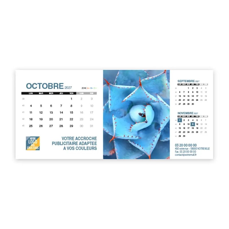 Calendrier chevalet support de téléphone Supra (22,8x10,3cm)  - Zoom Nature