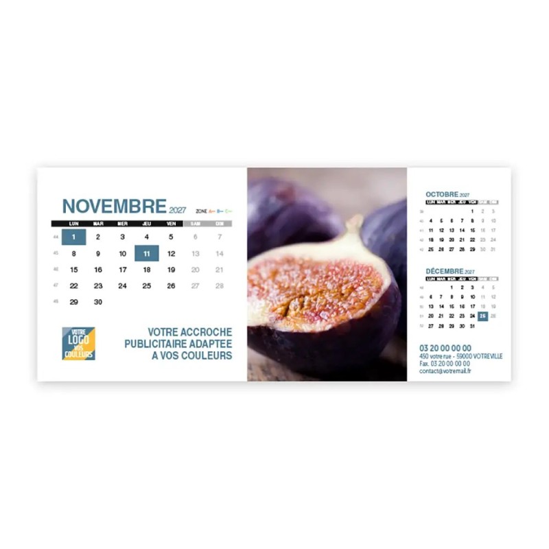 Calendrier chevalet support de téléphone Supra (22,8x10,3cm)  - Zoom Nature