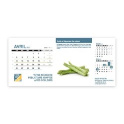 Calendrier chevalet support de téléphone Supra (22,8x10,3cm)  - Fruits et légumes