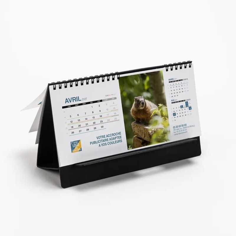 Calendrier chevalet support de téléphone Supra (22,8x10,3cm)  - Faune