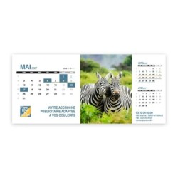 Calendrier chevalet support de téléphone Supra (22,8x10,3cm)  - Faune