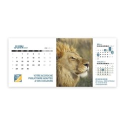 Calendrier chevalet support de téléphone Supra (22,8x10,3cm)  - Faune