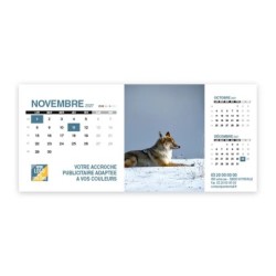 Calendrier chevalet support de téléphone Supra (22,8x10,3cm)  - Faune