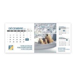 Calendrier chevalet support de téléphone Supra (22,8x10,3cm)  - Faune