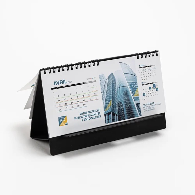 Calendrier chevalet support de téléphone Supra (22,8x10,3cm)  - Logo intégré Giga