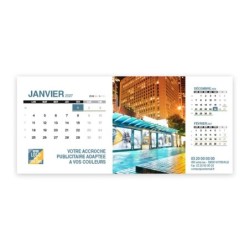 Calendrier chevalet support de téléphone Supra (22,8x10,3cm)  - Logo intégré Giga