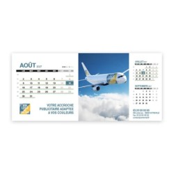 Calendrier chevalet support de téléphone Supra (22,8x10,3cm)  - Logo intégré Giga