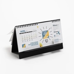 Calendrier chevalet support de téléphone Supra (22,8x10,3cm)  - Logo intégré Réseau