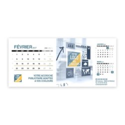 Calendrier chevalet support de téléphone Supra (22,8x10,3cm)  - Logo intégré Réseau