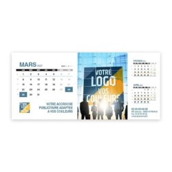 Calendrier chevalet support de téléphone Supra (22,8x10,3cm)  - Logo intégré Réseau