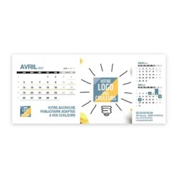 Calendrier chevalet support de téléphone Supra (22,8x10,3cm)  - Logo intégré Réseau