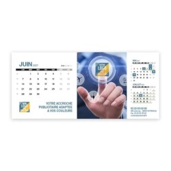Calendrier chevalet support de téléphone Supra (22,8x10,3cm)  - Logo intégré Réseau