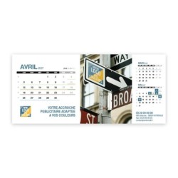 Calendrier chevalet support de téléphone Supra (22,8x10,3cm)  - Logo intégré Visio