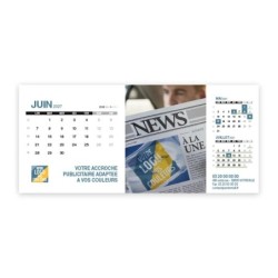 Calendrier chevalet support de téléphone Supra (22,8x10,3cm)  - Logo intégré Visio