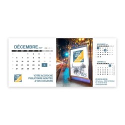 Calendrier chevalet support de téléphone Supra (22,8x10,3cm)  - Logo intégré Visio