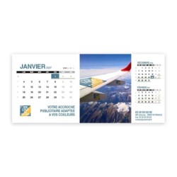 Calendrier chevalet support de téléphone Supra (22,8x10,3cm)  - Logo intégré Voyage