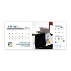 Calendrier chevalet support de téléphone Supra (22,8x10,3cm)  - Logo intégré Voyage