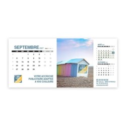 Calendrier chevalet support de téléphone Supra (22,8x10,3cm)  - Logo intégré Voyage