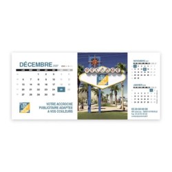 Calendrier chevalet support de téléphone Supra (22,8x10,3cm)  - Logo intégré Voyage