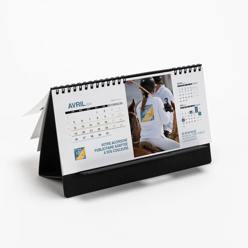 Calendrier chevalet support de téléphone Supra (22,8x10,3cm)  - Logo intégré Performance