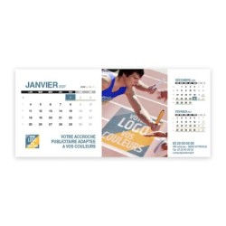 Calendrier chevalet support de téléphone Supra (22,8x10,3cm)  - Logo intégré Performance