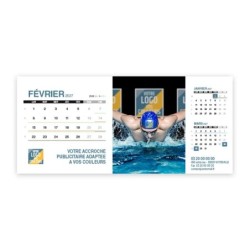 Calendrier chevalet support de téléphone Supra (22,8x10,3cm)  - Logo intégré Performance