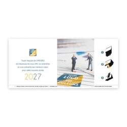 Calendrier chevalet support de téléphone Supra (22,8x10,3cm)  - Logo intégré Miniature