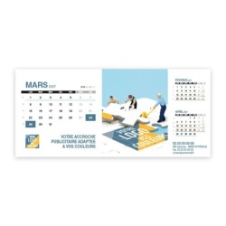 Calendrier chevalet support de téléphone Supra (22,8x10,3cm)  - Logo intégré Miniature