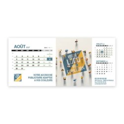 Calendrier chevalet support de téléphone Supra (22,8x10,3cm)  - Logo intégré Miniature